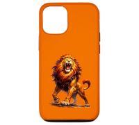 Custodia per iPhone 12/12 Pro Leone ruggente Forza Potenza Alpha Leader Animale Selvaggio