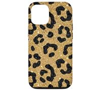 Custodia per iPhone 12/12 Pro Leopardo Animale Macchie Nero Glam Fashion Style Art
