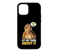 Custodia per iPhone 12/12 Pro Let Me Think About It Pondering Monkey Question Mark Sarcasm