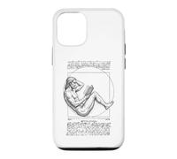 Custodia per iPhone 12/12 Pro Libro Lettore Vitruviano Uomo Leonardo Da Vinci Libro Vintage
