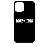 Custodia per iPhone 12/12 Pro Linee di volo CDG DSS da Parigi a Dakar Air Codes