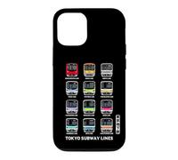 Custodia per iPhone 12/12 Pro Linee ferroviarie della metropolitana di Tokyo Kanji Marunouchi Ginza Hibiya Oedo