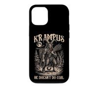Custodia per iPhone 12/12 Pro Linoleografia Krampus Non fa Coal Dark Folklore Men