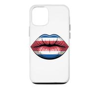 Custodia per iPhone 12/12 Pro Lips Costa Rica Flag Costa Rican Roots