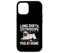 Custodia per iPhone 12/12 Pro Long Shifts Stetoscopio Pug A Casa