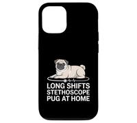 Custodia per iPhone 12/12 Pro Long Shifts Stetoscopio Pug A Casa