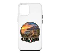 Custodia per iPhone 12/12 Pro Loreto Tramonto Paesaggio Panoramico Vista Spiaggia