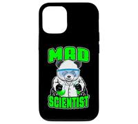 Custodia per iPhone 12/12 Pro Mad Scientist Panda Bear, divertente animale, fanatico della scienza STEM