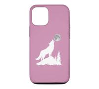 Custodia per iPhone 12/12 Pro Maglietta con lupo per uomo, bambino, ragazzo, lupo che ulula alla luna lupi