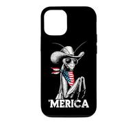 Custodia per iPhone 12/12 Pro Mantis Praying Mantis Occhiali da sole Bandiera Americana Bandana