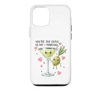 Custodia per iPhone 12/12 Pro Martini Olive, simpatico gioco di parole d'amore, design a forma di coppia