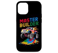 Custodia per iPhone 12/12 Pro Master Builder Monster Truck Bambini Building Blocks Brick Boys
