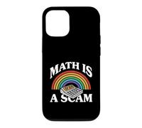 Custodia per iPhone 12/12 Pro Math Is A Scam Retro Rainbow Exploding Calculator Sarcasm