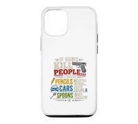 Custodia per iPhone 12/12 Pro Matite umoristiche Sarcastiche Macchine e Cucchiai