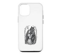 Custodia per iPhone 12/12 Pro Medieval Maiden Horse Gothic Fantasy Sword Moon Design