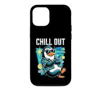 Custodia per iPhone 12/12 Pro Mellow Penguin Tropical Shirt Retro Geometric Art