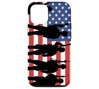 Custodia per iPhone 12/12 Pro Memoriale patriottico della bandiera americana e saluto per il giorno dei veterani