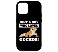 Custodia per iPhone 12/12 Pro Mens Reptile Boy Who Loves Leopard Geckos Lover