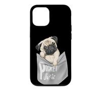 Custodia per iPhone 12/12 Pro Men's Women's Kids Funny Cool Pocket Pug Pets Graphic Design