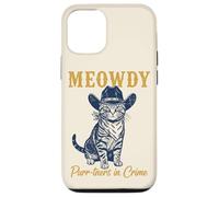 Custodia per iPhone 12/12 Pro Meowdy Cat Detective Western Feline Noir Criminal Hunter