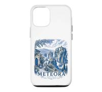 Custodia per iPhone 12/12 Pro Meteora Grecia Monastero Vintage Viaggi Paesaggio Arte