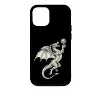 Custodia per iPhone 12/12 Pro Mitico Drago Holding Sun Orb Vintage Art