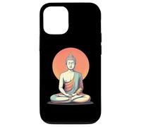 Custodia per iPhone 12/12 Pro Moderno Buddha meditazione Art Calm Zen Spiritual Design