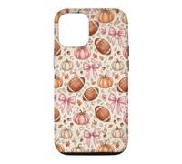Custodia per iPhone 12/12 Pro Motivo autunnale leopardato con fiocco da calcio e zucca