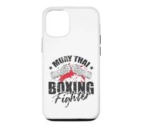 Custodia per iPhone 12/12 Pro Muay Thai Boxing Fighter Guerriero del Ring