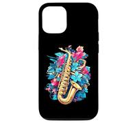 Custodia per iPhone 12/12 Pro Musicista ispirato al jazz amante del sax
