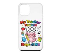 Custodia per iPhone 12/12 Pro My Teacher Survived 100 Days of Me Funny Teacher axolotl