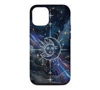 Custodia per iPhone 12/12 Pro Mystical Sun Moon Nebula Art Cosmic Harmony Design
