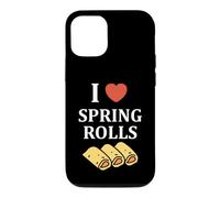 Custodia per iPhone 12/12 Pro Nem food funny simple quote I love spring rolls