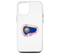 Custodia per iPhone 12/12 Pro New Hampshire Flag Rock Climbing Moschettone