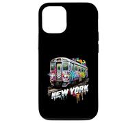 Custodia per iPhone 12/12 Pro New York Treno Graffiti Style NYC Metropolitana