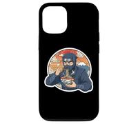Custodia per iPhone 12/12 Pro Ninja Eating Ramen Noodles Lover Traditional Japanese Art
