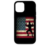 Custodia per iPhone 12/12 Pro Ninja Warrior Bandiera americana americana
