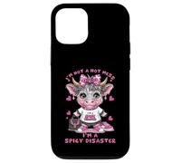 Custodia per iPhone 12/12 Pro Non sono un disastro, sono una Spicy Disaster Pink Highland Cow