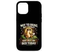 Custodia per iPhone 12/12 Pro Not To Brag But I Totally Got Out Of Bed Today Lazy Sloth