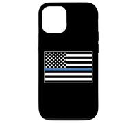 Custodia per iPhone 12/12 Pro Nurse Police Wife Officer Thin Blue Line Heart Flag