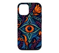 Custodia per iPhone 12/12 Pro Occhio botanico come simbolo astratto talismano celeste arte