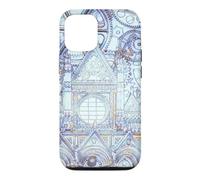 Custodia per iPhone 12/12 Pro Opera d'arte blu della Cattedrale Toscana