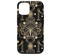Custodia per iPhone 12/12 Pro Opera d'arte ispirata alla vita notturna Art Deco con elegante geometria