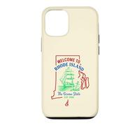Custodia per iPhone 12/12 Pro Orgoglio Nautico del Rhode Island con Design Vintage