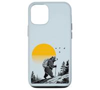 Custodia per iPhone 12/12 Pro Orso Ambulante, Esterno, Tramonto, Natura, Foresta