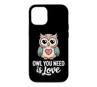 Custodia per iPhone 12/12 Pro Owl You Need Is Love Gufo Gufi Amore Civetta Romantico