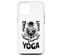 Custodia per iPhone 12/12 Pro Pace Amore Yoga Astronauta Namaste Meditazione Zen Lotus Pose