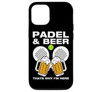 Custodia per iPhone 12/12 Pro Padel & Beer divertente padel ball giocatore