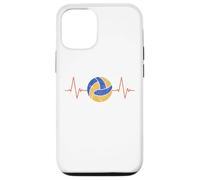 Custodia per iPhone 12/12 Pro Pallavolo Battito cardiaco - Palla ECG Pulse Distressed Design