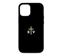 Custodia per iPhone 12/12 Pro Papa Leone XIV numero romano con Croce sottile Gesù